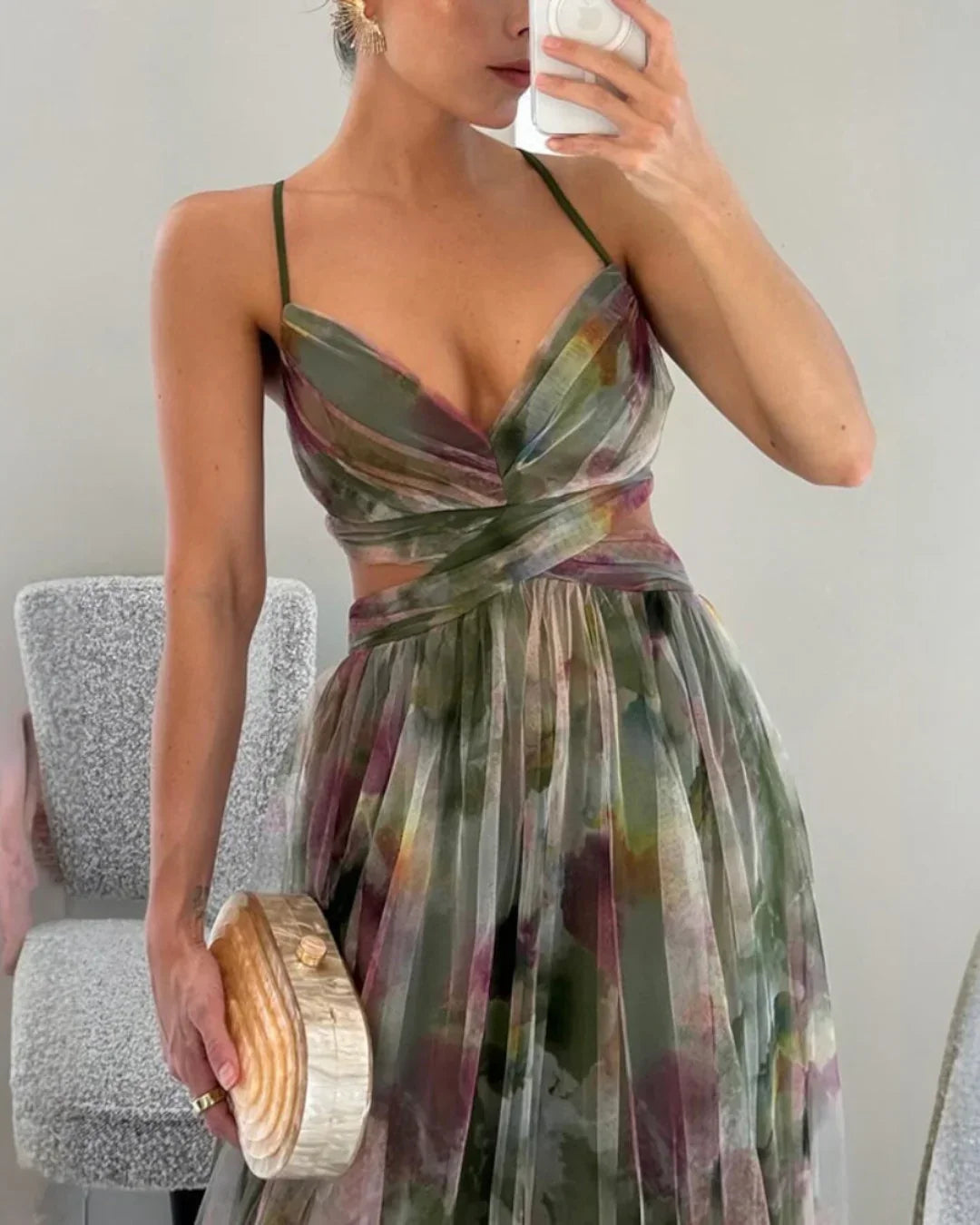 Gisela | Encantador Vestido Maxi com Estampado Floral