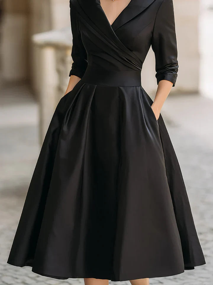 Luisa | Vestido Midi Acetinado