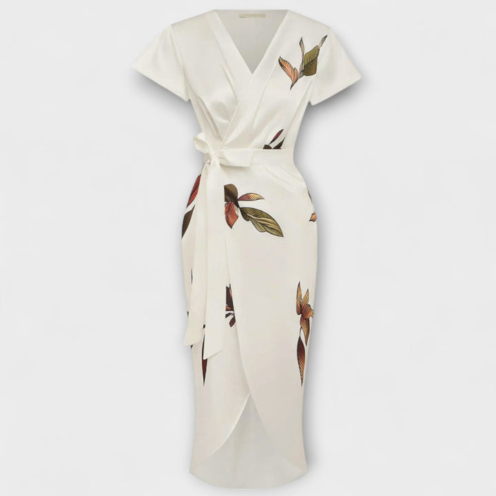 Vestido envolvente de cetim