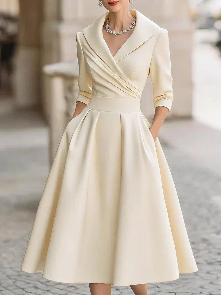 Luisa | Vestido Midi Acetinado