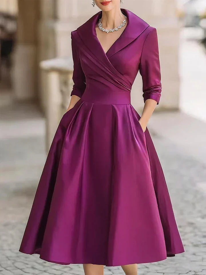 Luisa | Vestido Midi Acetinado