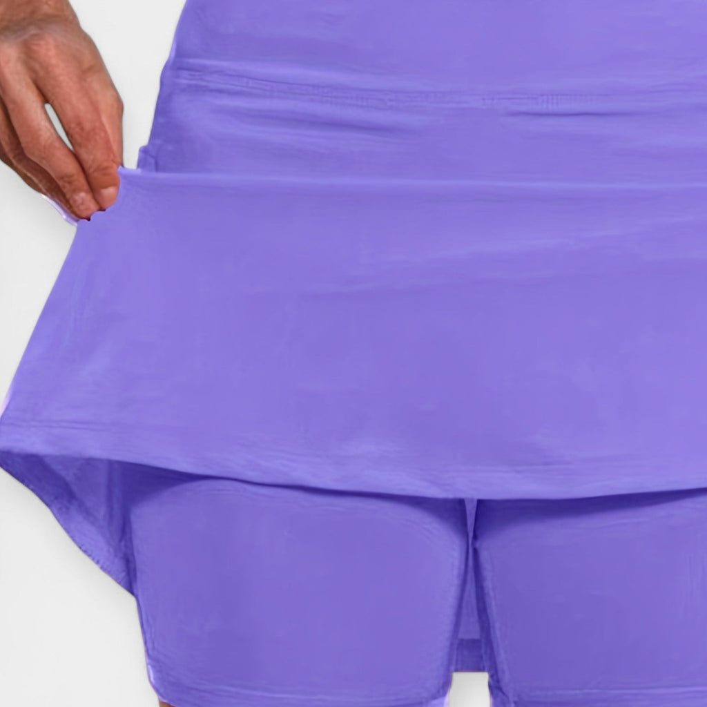 Shorts de cintura alta com saia