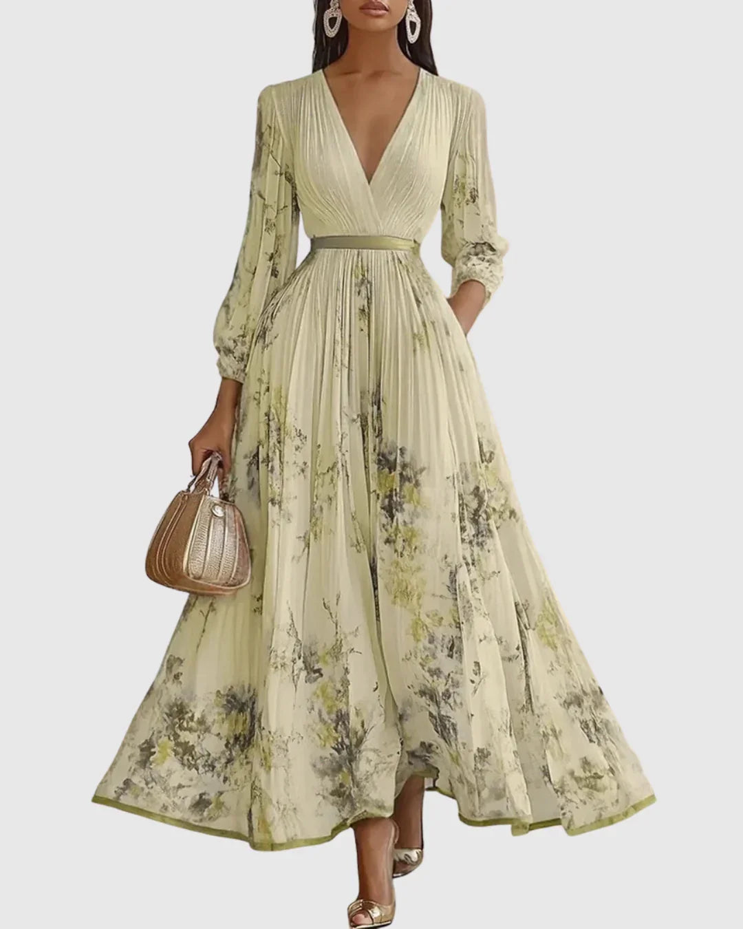Rosa | Vestido Maxi Plissado Elegante