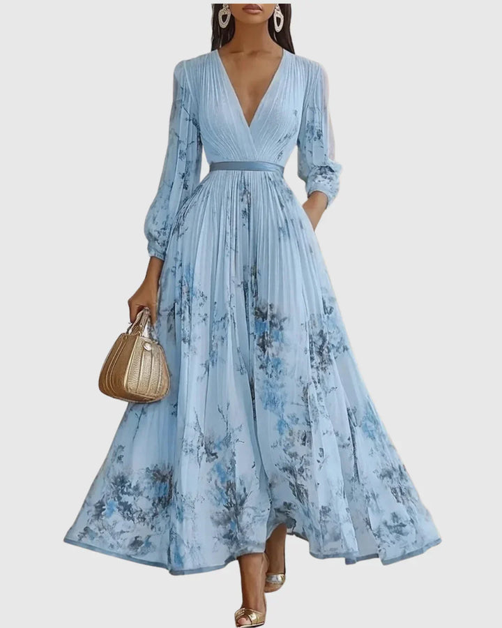 Rosa | Vestido Maxi Plissado Elegante