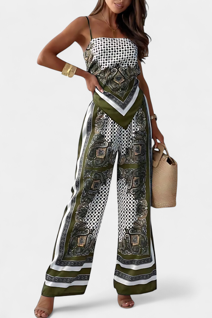 Leonie Conjunto Paisley com Alças