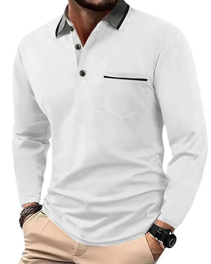 Larsen™ | Polo Clássico de Manga Comprida