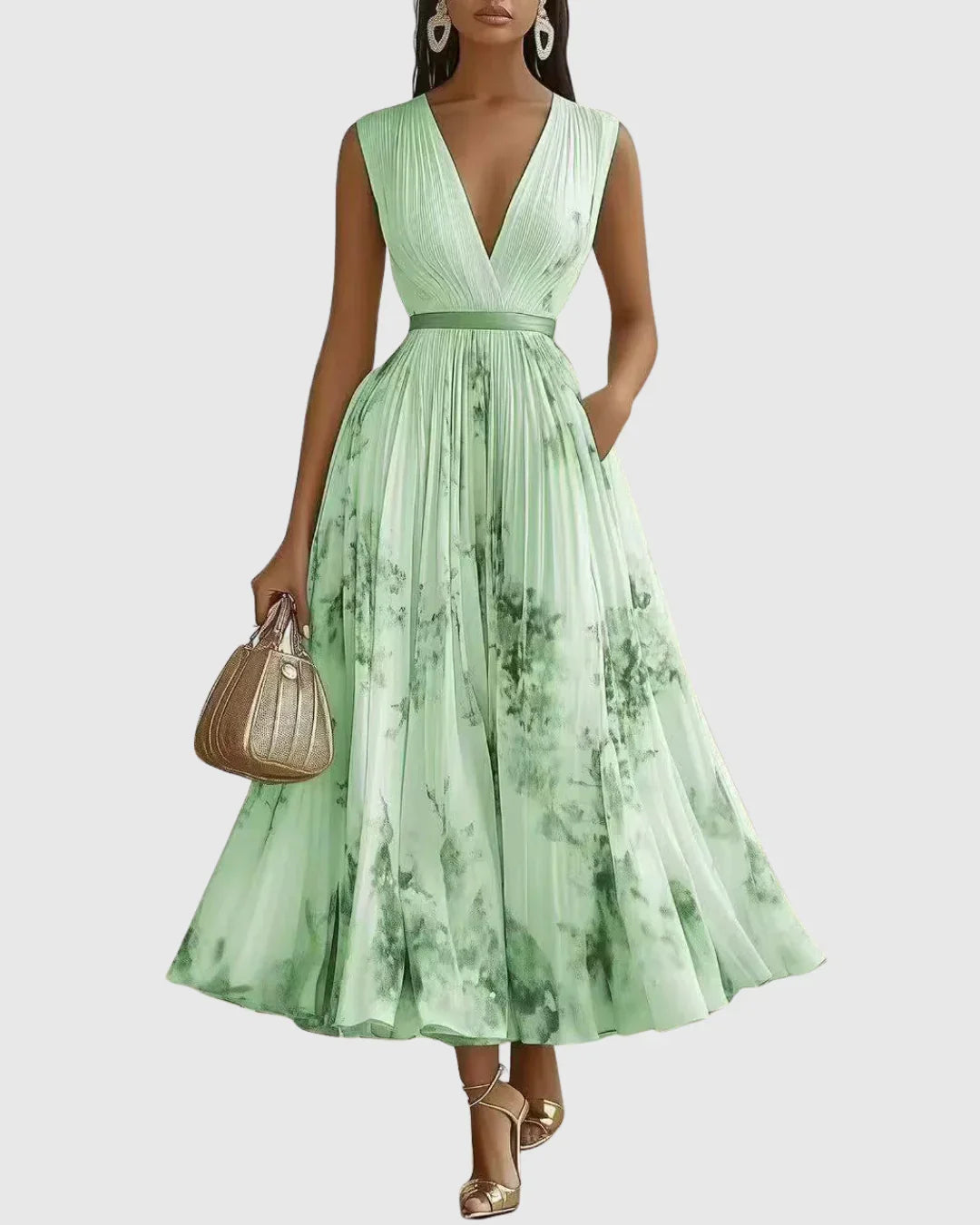 Rosa | Vestido Maxi Plissado Elegante
