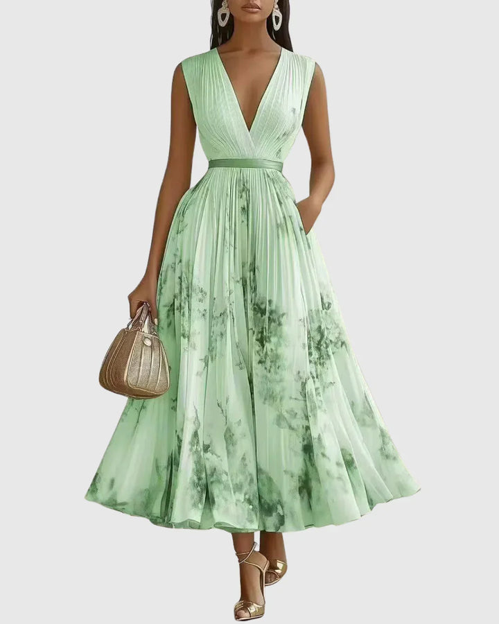 Rosa | Vestido Maxi Plissado Elegante