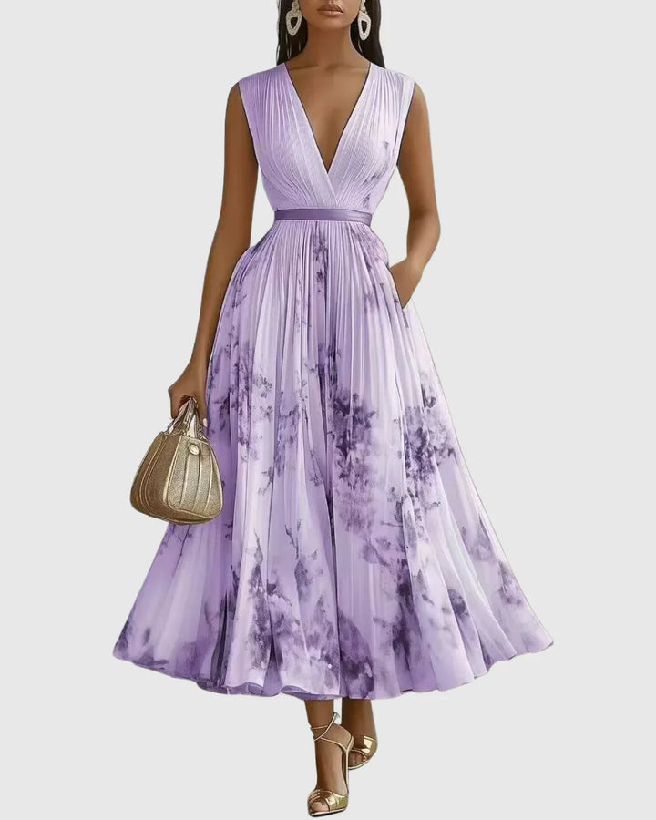 Rosa | Vestido Maxi Plissado Elegante