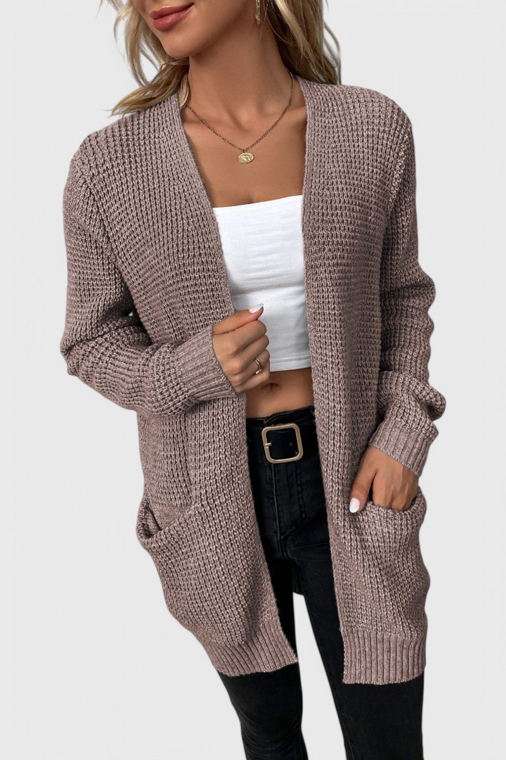 Anneliese Cardigan de Mistura de Caxemira Premium