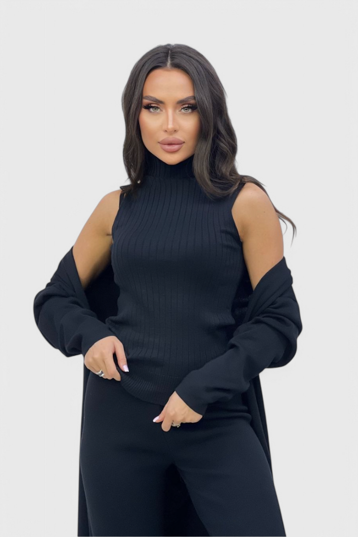 Mahalia Conjunto de Malha de 3 Peças