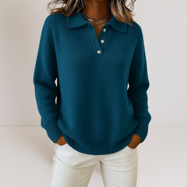 Olivia™ | Camisola de Malha Suave com Gola