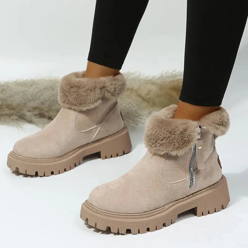 Nora - Botins de Inverno Quentes e Confortáveis