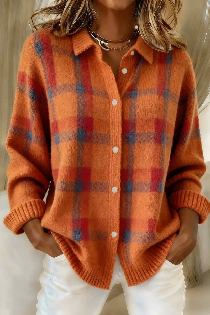 Tesa Camisola de Malha aos Quadrados
