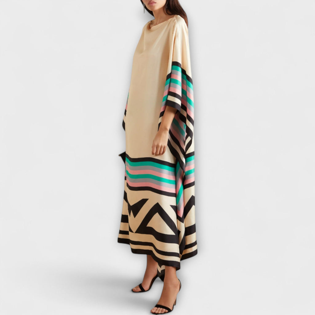 Elenora - Kaftan Geométrico de Corte Solto