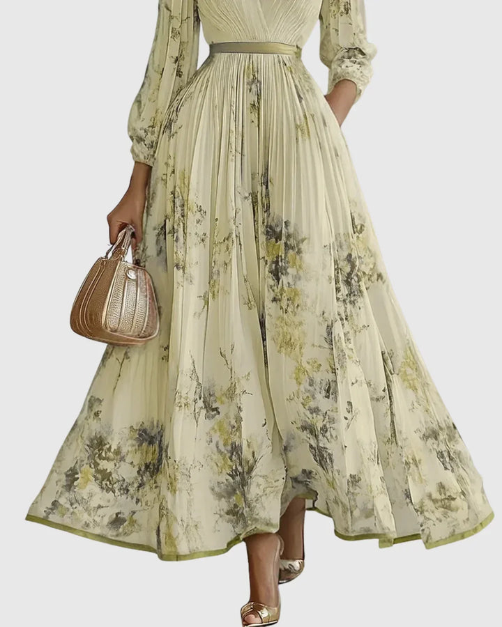Rosa | Vestido Maxi Plissado Elegante