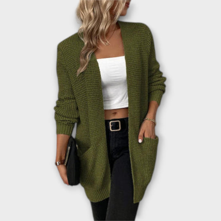Nancy - Cardigan de Malha Confortável com Bolsos