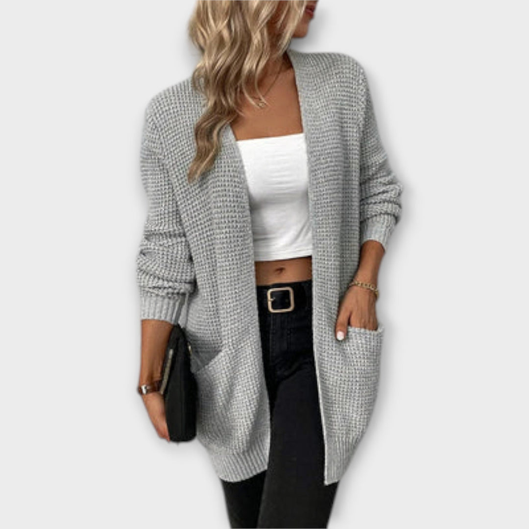 Nancy - Cardigan de Malha Confortável com Bolsos