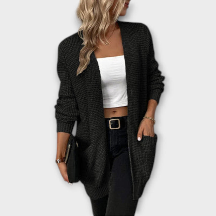 Nancy - Cardigan de Malha Confortável com Bolsos