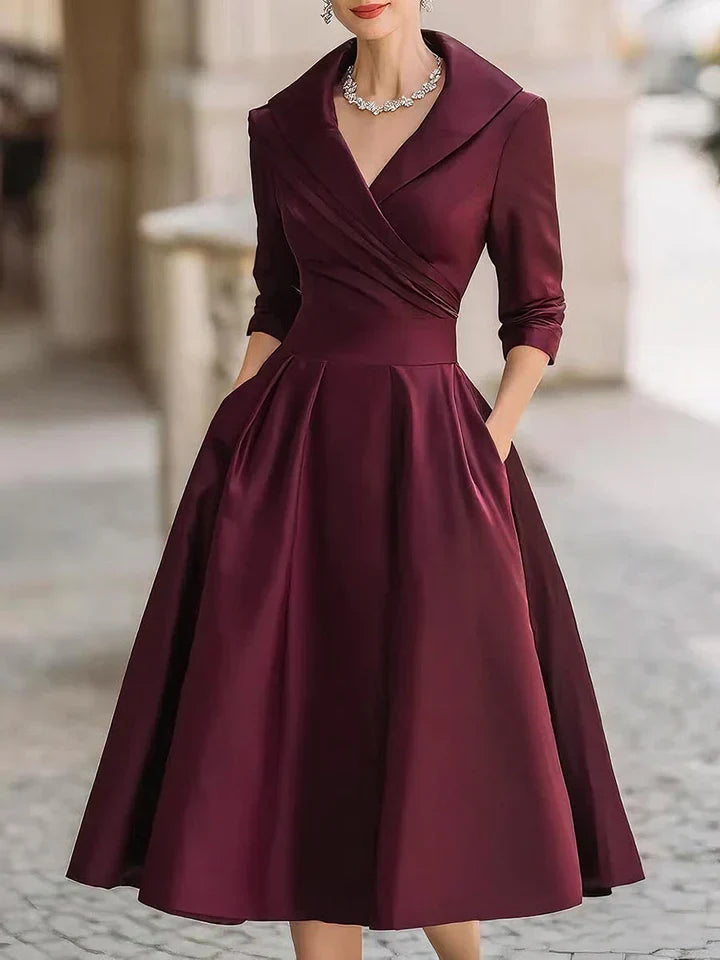 Luisa | Vestido Midi Acetinado
