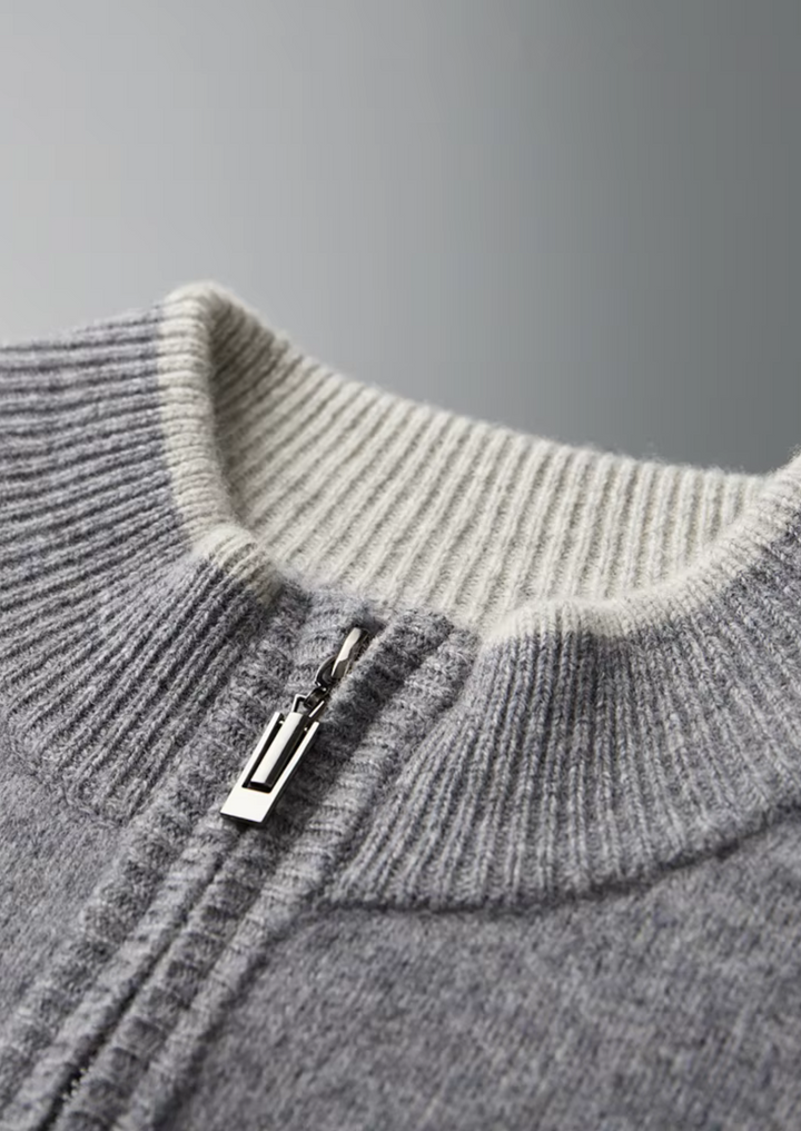 Cardigan Merino com Fecho