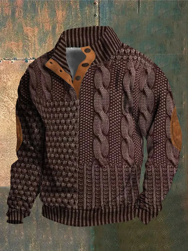 Fénix | Camisola Patchwork de Malha Trançada