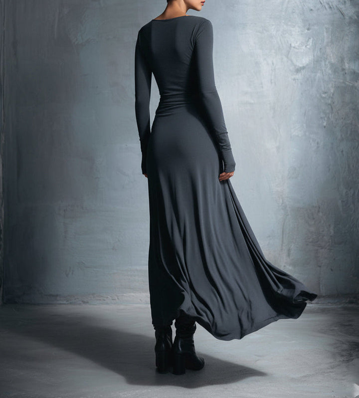 Alba - Vestido Comprido com Nó Lateral