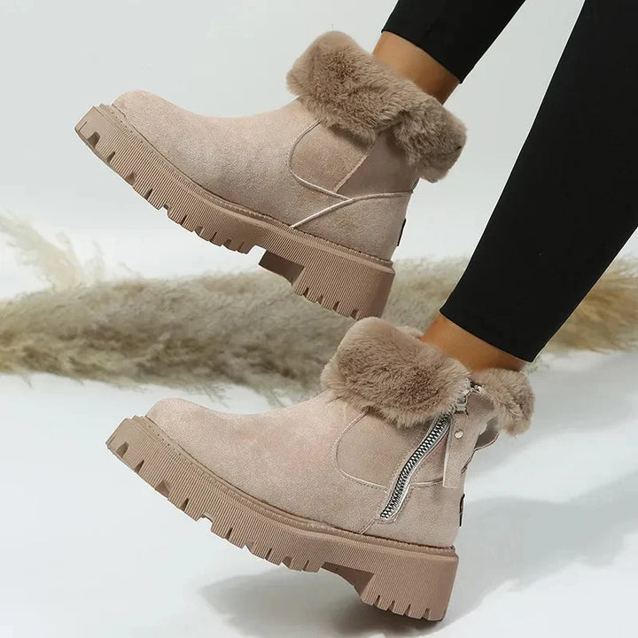 Nora - Botins de Inverno Quentes e Confortáveis