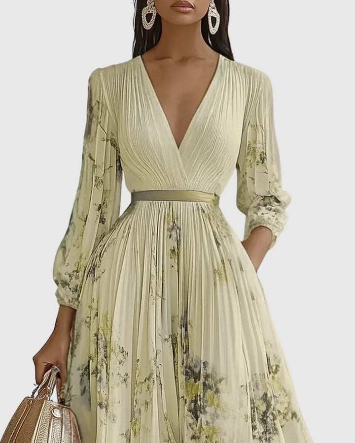 Rosa | Vestido Maxi Plissado Elegante