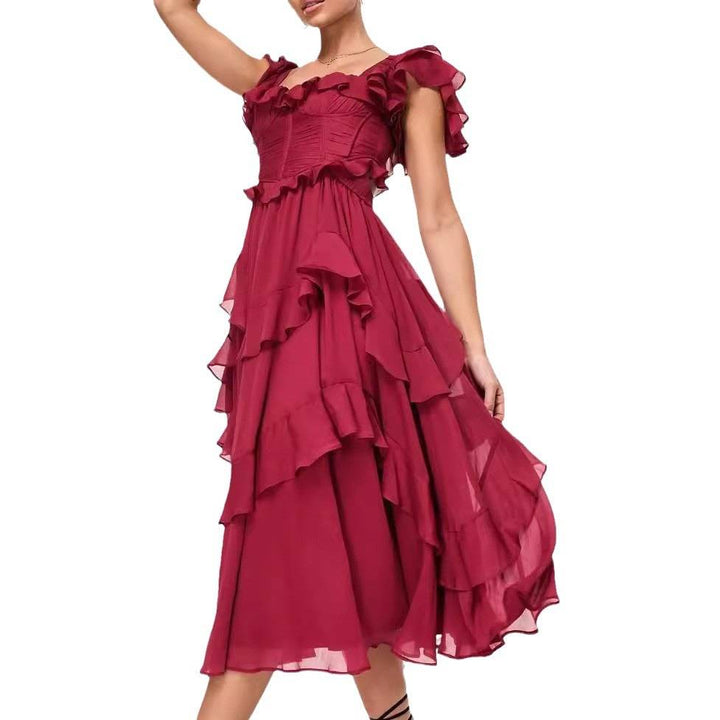 Elisa - Vestido com Folhos