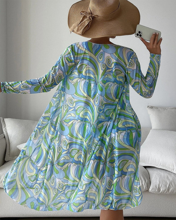 Gabriela™ | Conjunto de Biquíni de 3 Peças com Estampado