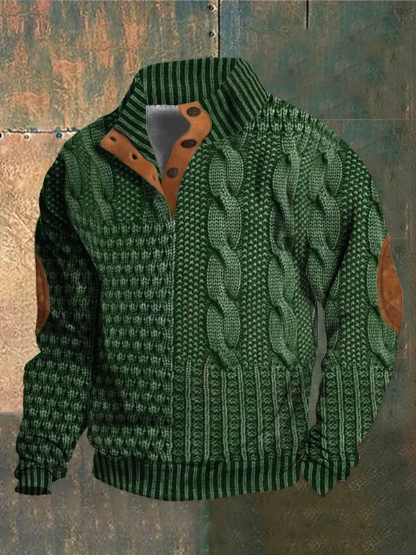 Fénix | Camisola Patchwork de Malha Trançada
