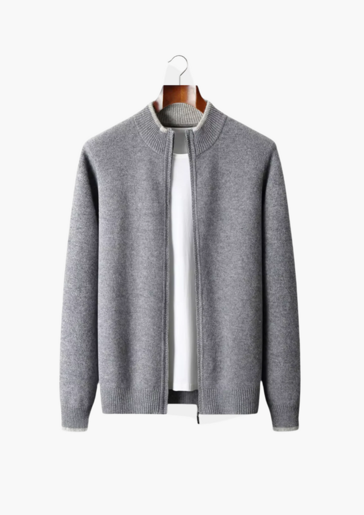 Cardigan Merino com Fecho