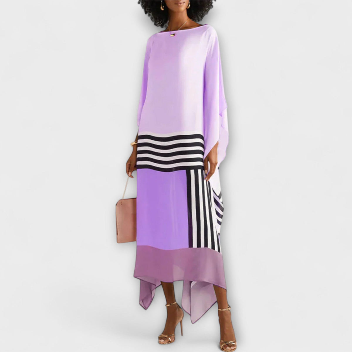 Elenora - Kaftan Geométrico de Corte Solto