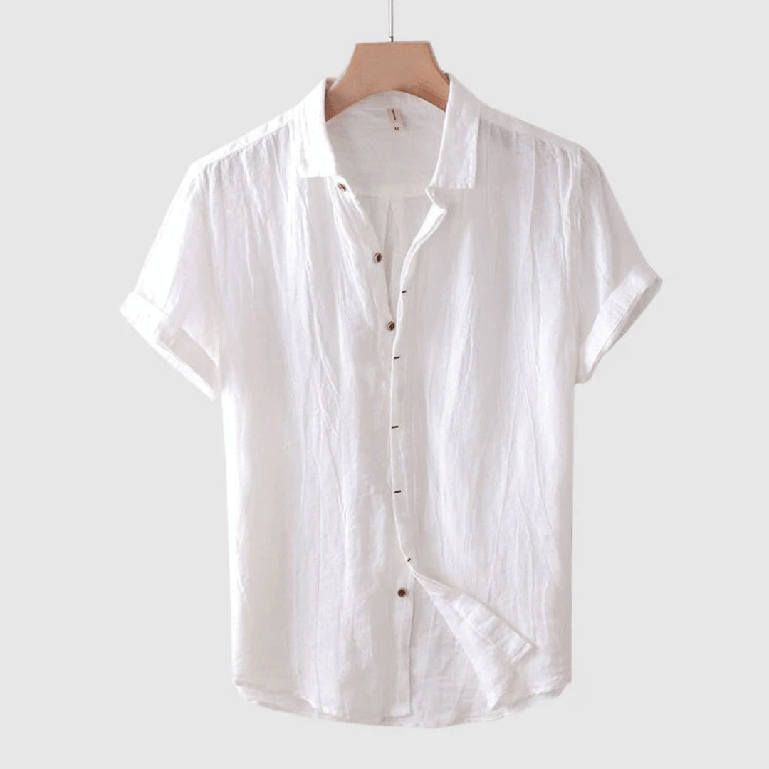 LOREN | Camisa de Linho de Manga Curta