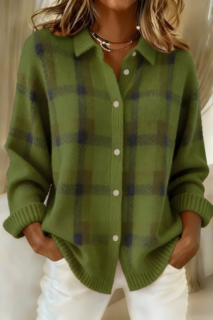 Tesa Camisola de Malha aos Quadrados