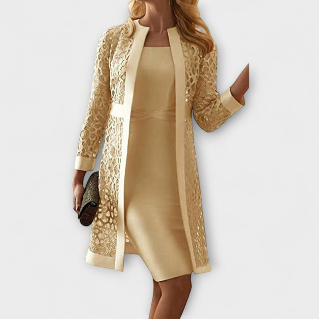 Runa - Vestidos de Renda Elegantes de Duas Peças