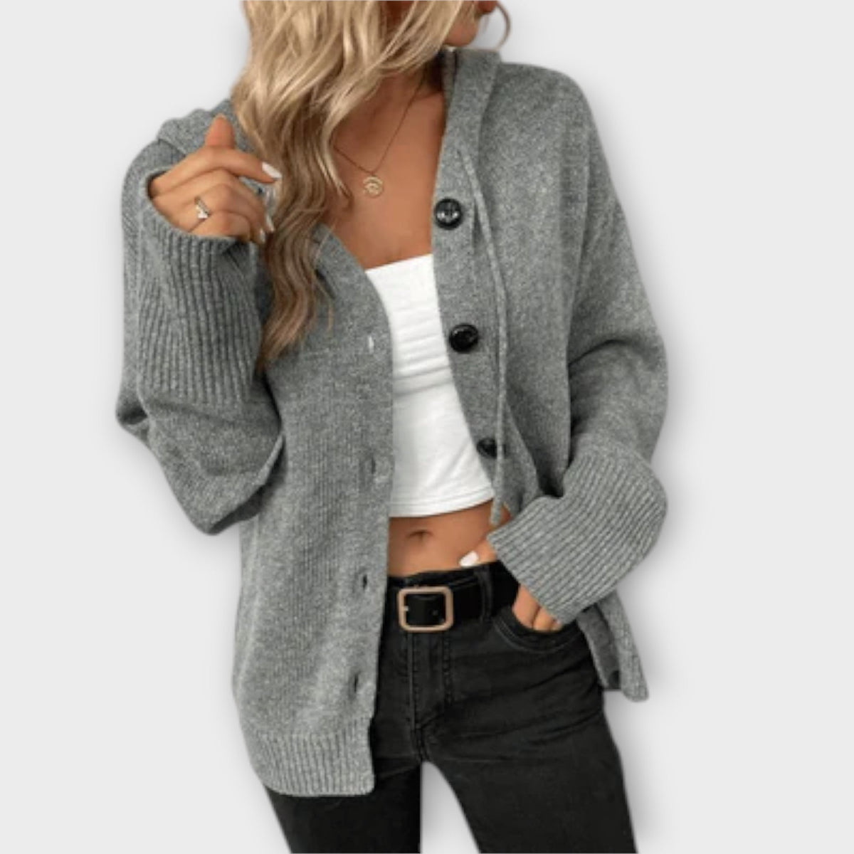 Brittan - Cardigan de Malha com Botões