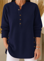 Elise - Camisola de Malha Lisa com Mangas Compridas