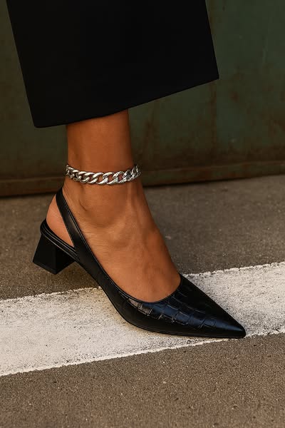 Olga - Sapatos com Salto Quadrado Elegante