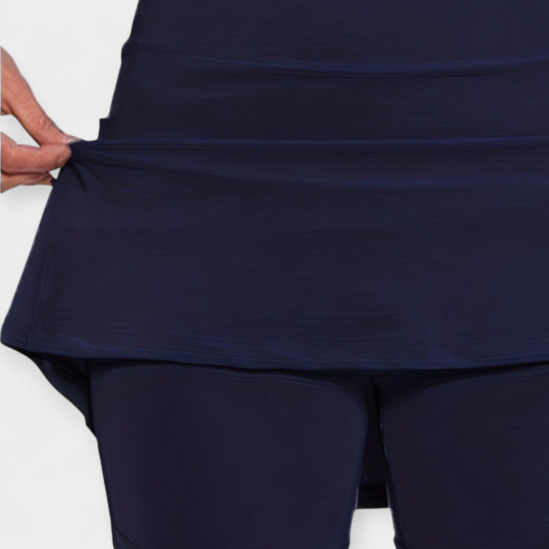 Shorts de cintura alta com saia