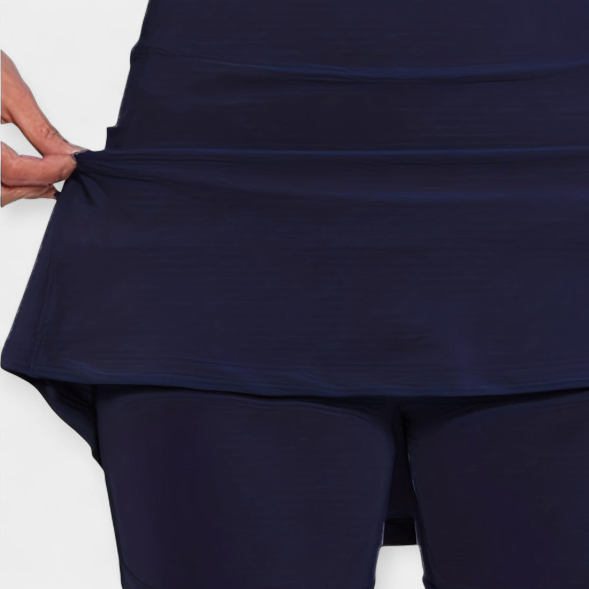 Shorts de cintura alta com saia