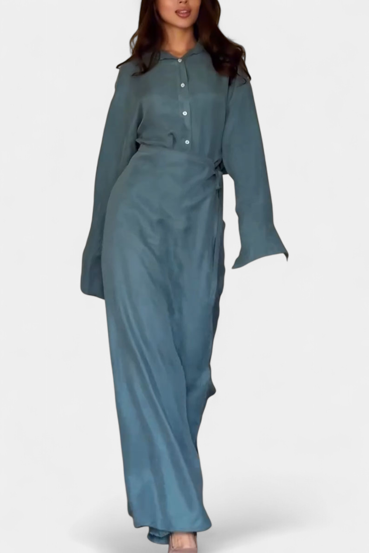 Marisol Conjunto Casual de Camisa Solta e Calça-Saia