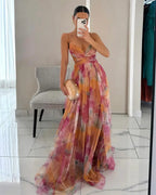 Gisela | Encantador Vestido Maxi com Estampado Floral