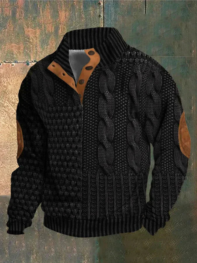 Fénix | Camisola Patchwork de Malha Trançada