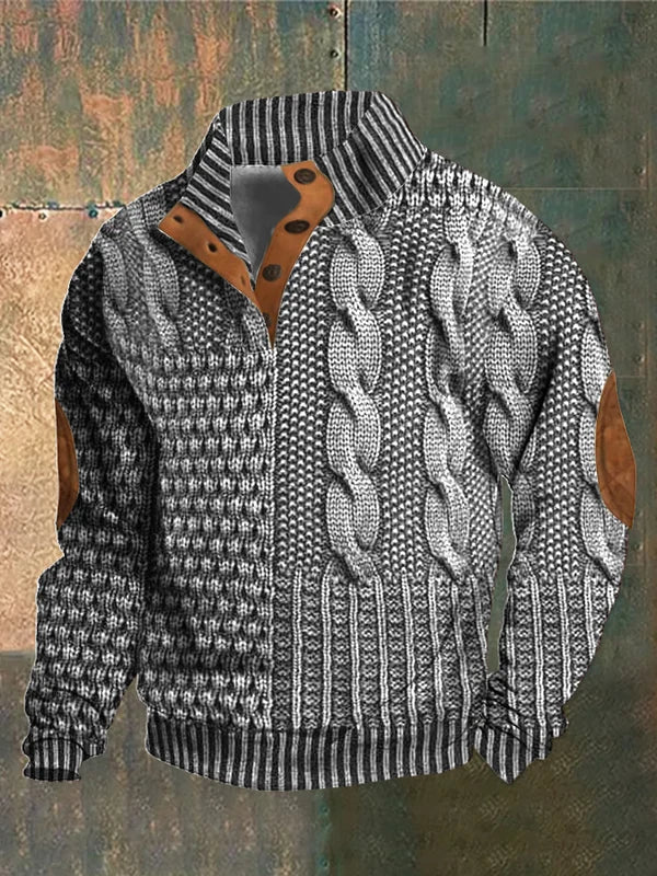 Fénix | Camisola Patchwork de Malha Trançada
