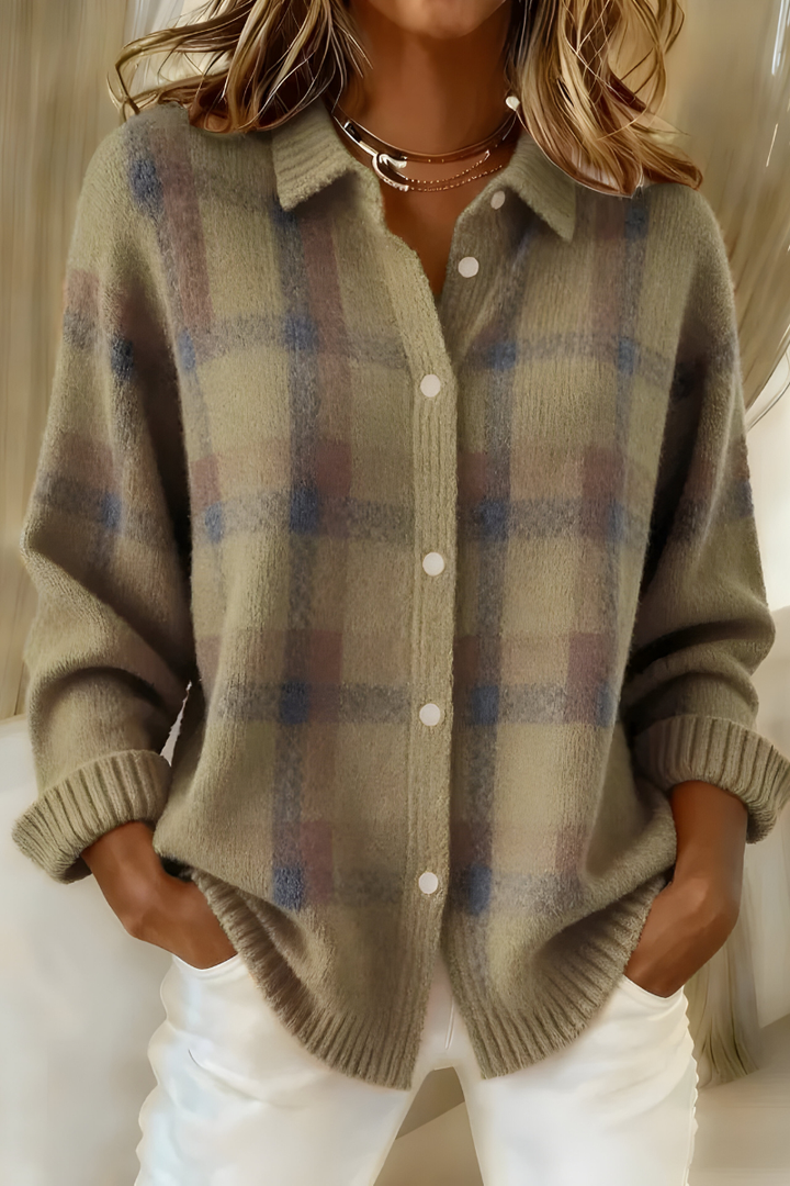 Tesa Camisola de Malha aos Quadrados