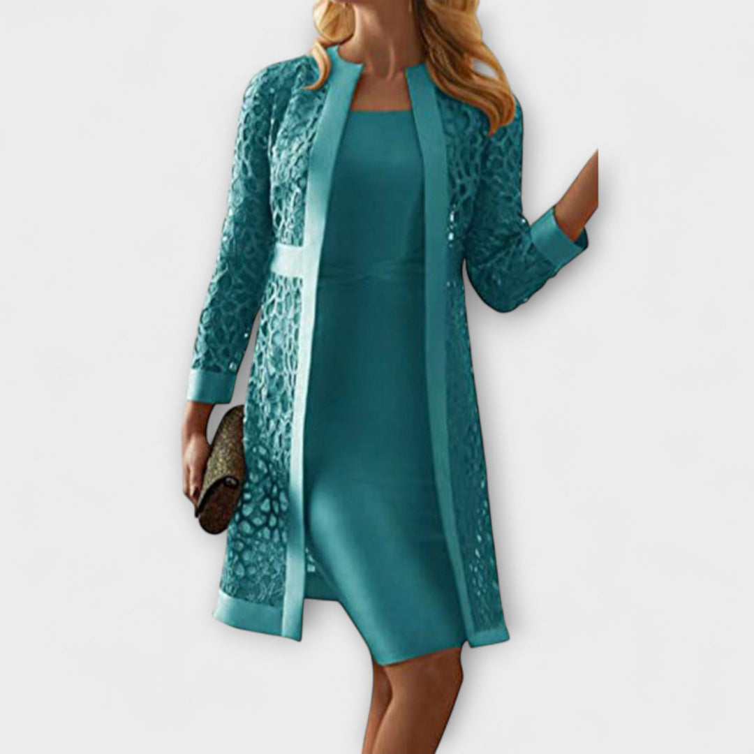 Runa - Vestidos de Renda Elegantes de Duas Peças