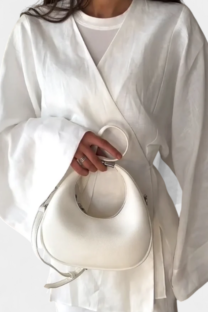 Zelda Conjunto de Camisa Decote em V e Saia com Abertura