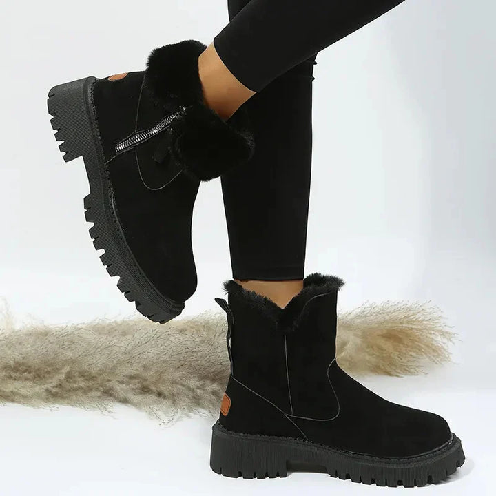 Nora - Botins de Inverno Quentes e Confortáveis